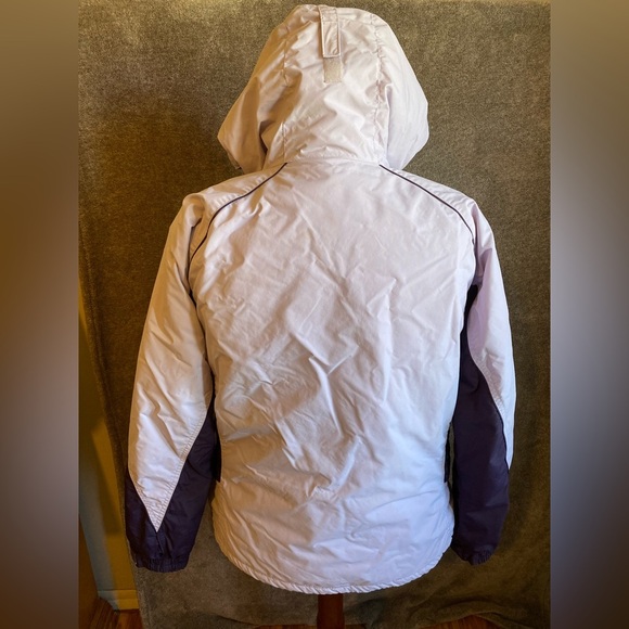 Vintage Columbia Omni-Tech Purple Hooded Waterproof Gorpcore Y2K Coat Large - Picture 4 of 8